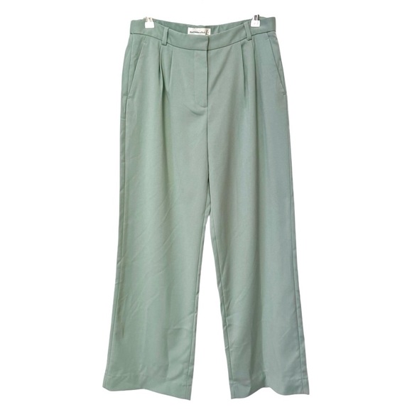 ABERCROMBIE | Sloane Low Rise Tailored Wide Leg Pant in Mint Green, Size 27R - Picture 5 of 10